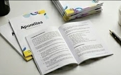 Apostilas impressas com opções de capa e miolo.