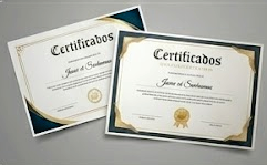 Certificados e diplomas personalizados.