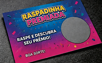 Raspadinhas promocionais.