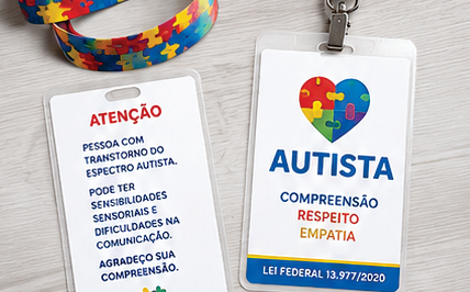 Crachás identificadores personalizados.